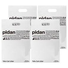 pidan 寵物貓砂 純豆腐混合砂, 原味款豆腐砂, 2.4kg, 4包