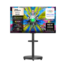 TCL 아이팔콘 4K QLED TV + 대형 무빙 스탠드 매트 블랙 세트, 85U65A Pro(TV), MSD58B(스탠드), 방문설치, 이동형 스탠드, 215cm(85인치)