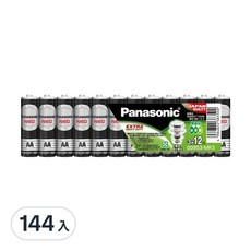 Panasonic 錳乾電池 3號 黑色, 12顆, 12組