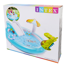 INTEX 鱷魚沙灘戲水池，適用2歲以上，玩具多樣，安全戲水，樂趣無窮, 201 x 170 x 25cm, 57165, 1個
