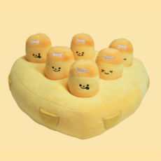 꼬수니토이즈 치즈보트 강아지 노즈워크 삑삑이 장난감 29 x 29 x 6 cm, 노란색, 1개