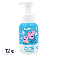 博寶兒 佩佩豬 抗菌洗手慕絲, 350ml, 添加肌膚潤澤成份, 保濕柔嫩光滑, 12瓶