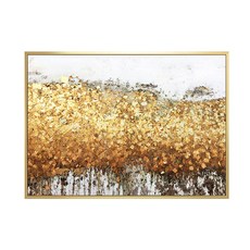 抽象畫 金風驟起, 印刷模擬金色, 50 x 70cm, 金色