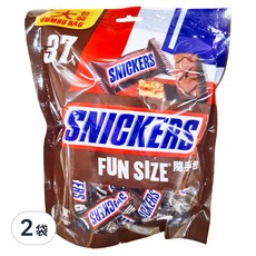 SNICKERS 士力架 花生巧克力 隨手包, 多層次有嚼勁口感, 香氣與美味完美交織, 666g, 2袋