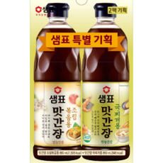 샘표 맛간장 조리볶음용 860ml + 국찌개용 860ml, 1세트