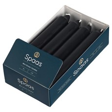 SPAAS 迷你家用蠟燭 黑色 15.2cm 8入, 8個, 43g