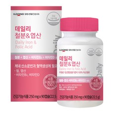 Hanmi Healthcare 每日鐵和葉酸營養補充劑, 90顆, 1罐
