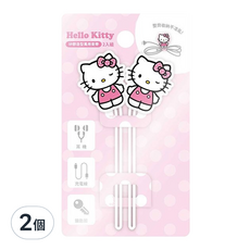 Hello Kitty 凱蒂貓 矽膠造型萬用束帶 2入組, 2個, 單一顏色