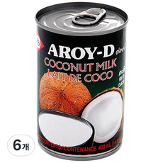 아로이디 코코넛밀크, 400ml, 6개