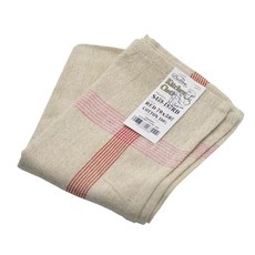 DULTON 100%印度綿 家事布 擦拭巾 抹布 擦手巾 含掛帶可吊掛 50 x 70cm 粉紅線條, 1條