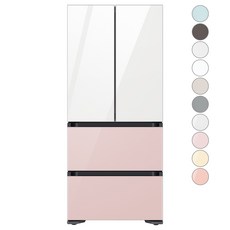 [색상선택형] 삼성전자 비스포크 김치플러스 프리스탠딩 4도어 냉장고 586L 방문설치, RQ58C9442AP, 글램 핑크
