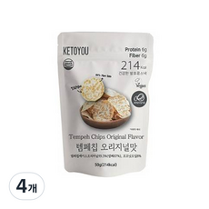 키토유 템페칩 오리지널맛, 4개, 50g