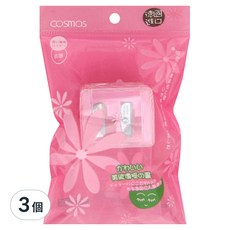 台灣 COSMOS B 方形雙孔削筆器, 顏色隨機, 3個