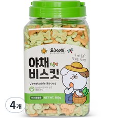 비스코티 애견비스켓, 야채 천연, 800g, 4개