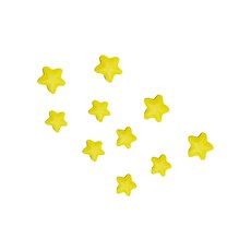 vanibaby 3D立體防撞壁飾 Set 10顆入, 檸檬黃星星款 汽車皮革 耐磨耐刮 柔韌可裁剪, 大星直徑10cm + 小星直徑8cm 厚度2cm, 黃星, 1組