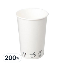 더빈썸 드로잉 종이컵 240ml, 200개입, 1개