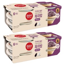 햇반 흑미밥 작은공기, 130g, 12개