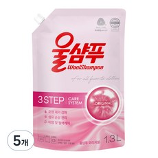 울샴푸 오리지날 울세제 리필, 1.3L, 5개