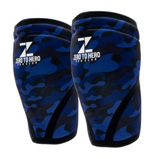 제로투히어로 네오프렌 헬스 무릎보호대 7mm BLUE CAMO, 2개