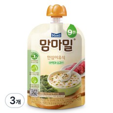 매일유업 맘마밀 매일 안심이유식 레토르트 9개월부터, 100g, 3개, 미역과소고기 - 12개월이유식