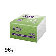 五月花 13吋餐巾紙, White, 100張, 96包