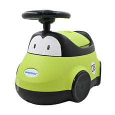 babyhood 小汽車座便器, 可愛造型, 抽屜便槽拉取設計, 底部止滑設計, 綠色, 1個