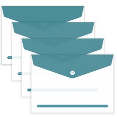 투영디자인 엘리트 포켓 봉투화일, 피콕그린, 4개입