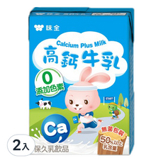 味全高鈣牛乳, 200毫升, 無添加色素, 50%以上乳含量, 200ml, 48瓶