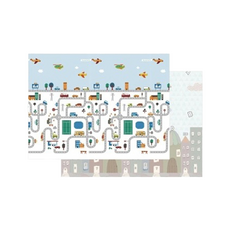 Mang Mang 小鹿蔓蔓 捲式XPE地墊包邊 Lite版 忙碌大都會 200x150x1.5cm 嬰兒遊戲墊, 200 x 150 x 1.5cm