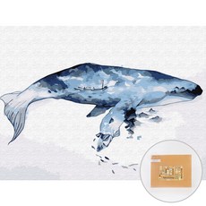 아트조이 DIY 명화그리기 30 x 40 cm, 푸른 고래