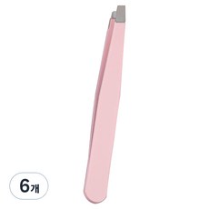 미용 족집게, 6개, 연핑크