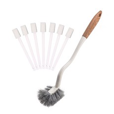 모나코올리브 나무손잡이 변기청소솔 + 미세틈청소스틱 7p, 원목 + 화이트(변기청소솔), 1세트