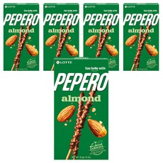 LOTTE PEPERO 杏仁巧克力棒, 32公克, 32g, 5盒