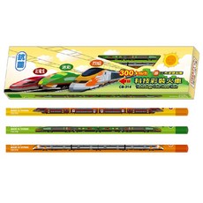 利百代 科技彩裝火車鉛筆12件組 2B鉛筆 CB-314 3色 火車造型鉛筆 環保材質, 1組