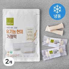 ORGA 유기농 인증 현미 가래떡 (냉동), 500g, 2개