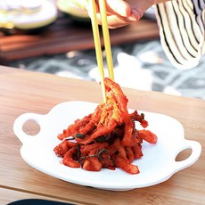 칠린 멜라민 웨어 사각 핸들앞접시, 화이트