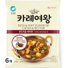 대상 청정원 카레여왕 부드러운 버터맛 108g 6개