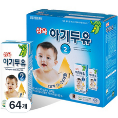 삼육두유 아기두유 2단계 190ml, 두유, 64개