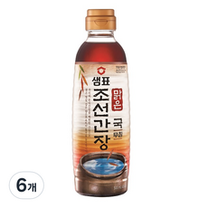 샘표 맑은 조선 간장, 500ml, 6개