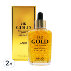 ANJO 프로페셔날 24K 골드 프라임 앰플, 90ml, 2개