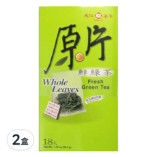 天仁茗茶 原片鮮綠茶, 18入, 每包1.78oz (50.4 g), 防潮, 50.4g, 18包, 2盒
