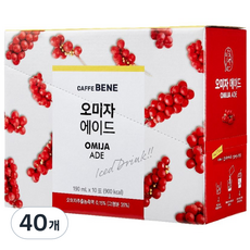 카페베네 오미자 에이드, 190ml, 40개