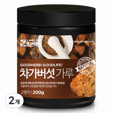 조은약초 차가버섯 가루, 200g, 2개
