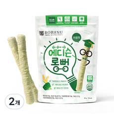 서울대밥스누 우아한 에디슨롱뻥 유기농 현미과자, 시금치, 30g, 2개