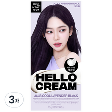 미쟝센 뉴 헬로크림 염색제, 쿨라벤더블랙, 3개