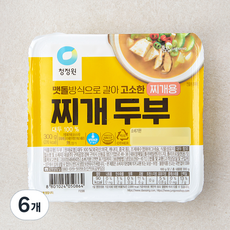 대상 청정원 찌개두부, 300g, 6개