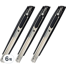 화신 알루미늄 바디 커터칼 KN-214 소 9mm, 혼합색상, 6개 혼합색상, 6개