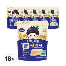 퓨어잇 떡뻥 쌀과자 30g, 쌀 + 블루베리 혼합맛, 18개