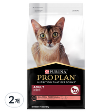 프로플랜 어덜트 고양이 건식사료, 1.5kg, 2개, 연어