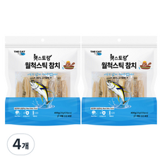 더캣 고양이용 캣스토랑 월척스틱 생선 간식 400g, 참치맛,